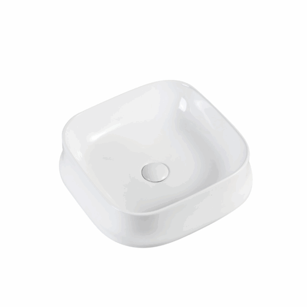 White Square Countertop Basin 460*460*135mm – Ceramic-267