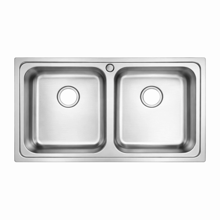 Premium Double Bowl Kitchen Sink 860x500mm Stainless Steel Js888 1