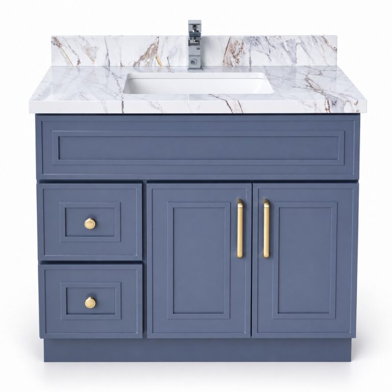 Dark Grey Freestanding Vanity 900mm – front product view