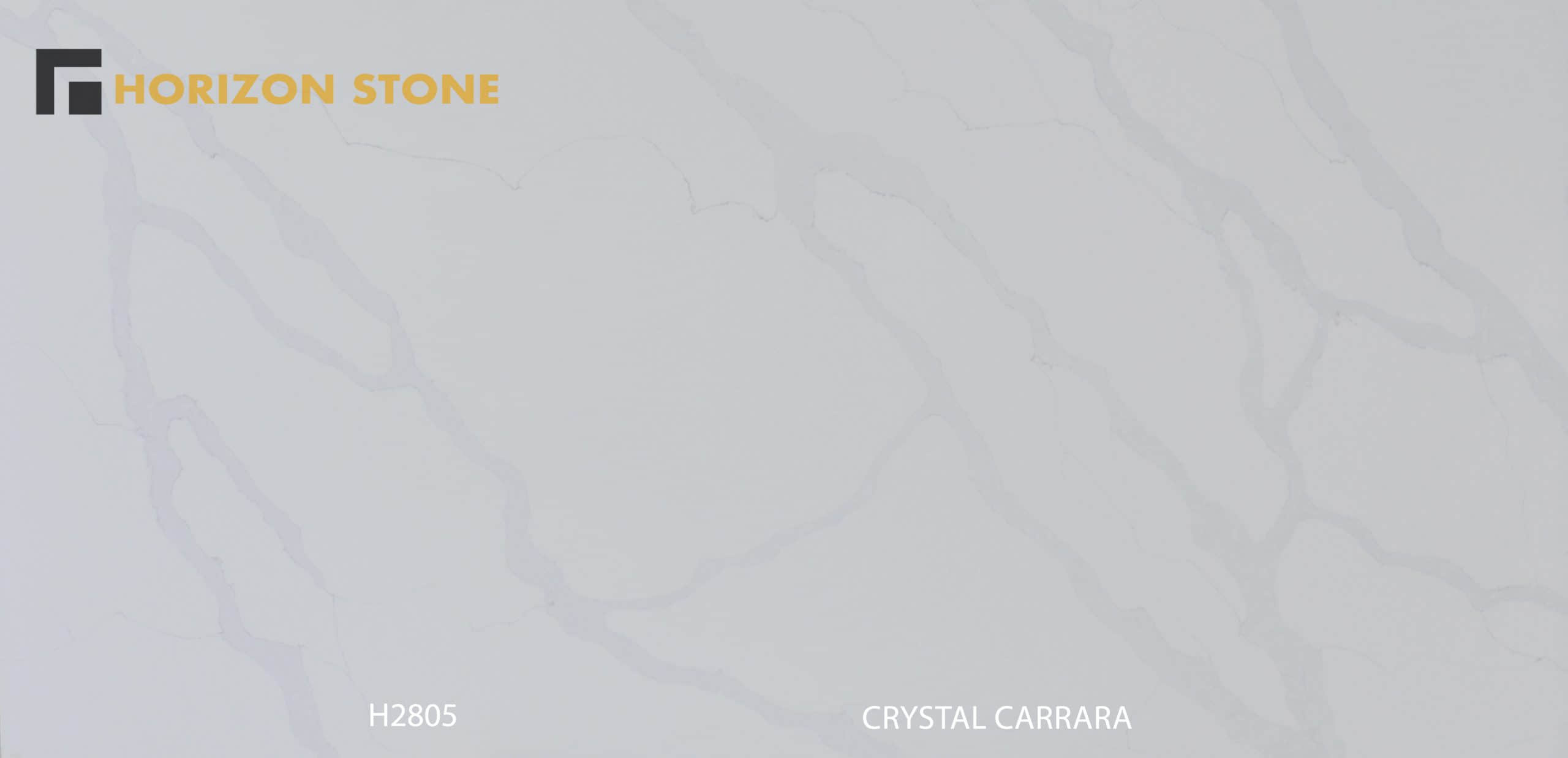 Engineered Stone H2805 Crystal Carrara with subtle veining.