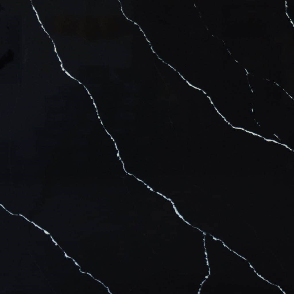 Engineered Stone H2806 Nero Marquina with white veining.