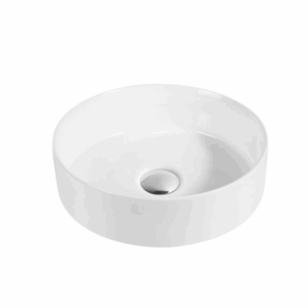 White Countertop Round Basin-Ceramic-G323